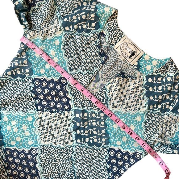 Irving & Fine for Lucky Brand Patchwork Balloon Sleeve Kaftan Dress - Picture 9 of 12